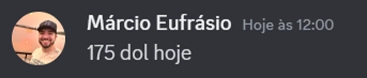 Mensagem de aluno no Discord